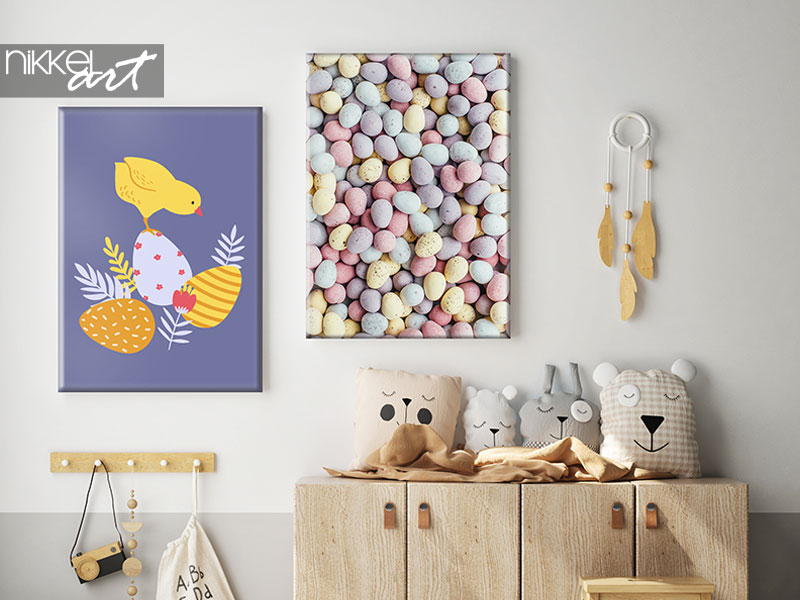 Gallery Walls Gallery Walls Pastel Easter eggs on canvas