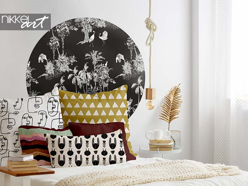  Elegantes Schlafzimmer mit abstrakten Mustern